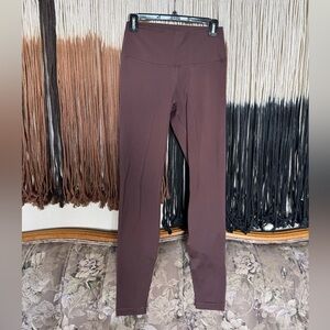 Brownish burgundy high waisted leggings; perfect condition